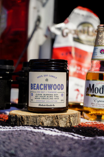 Beachwood | Sea Salt + Teakwood 8oz Soy Candle