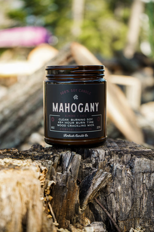 Mahogany | Almond + Shea 8oz Soy Candle