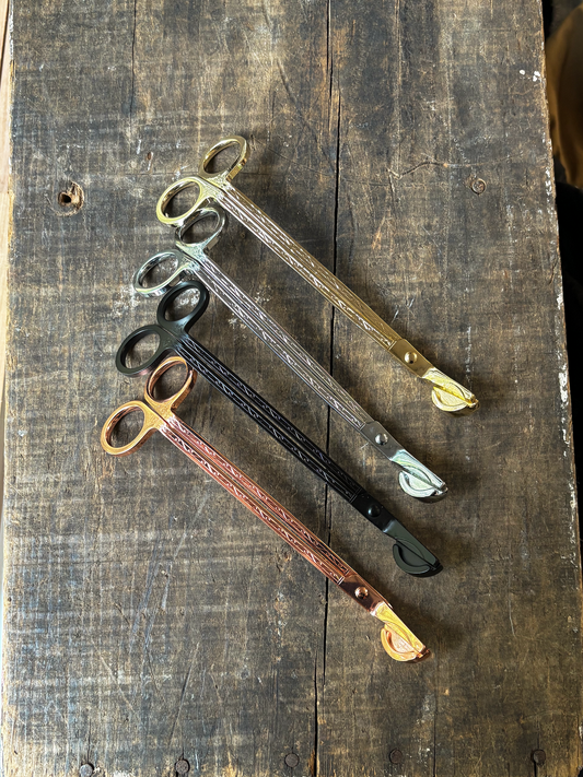 Engraved Stainless Steel Candle Wick Trimmers